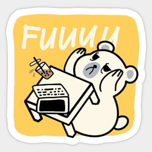 Angy Bear Table Flip Sticker